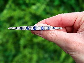 antique sapphire and diamond brooch outside