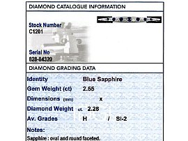 antique sapphire and diamond brooch grading