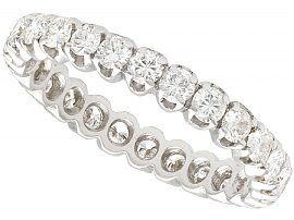 1.10ct Diamond and 18ct White Gold Full Eternity Ring - French Vintage Circa 1970
