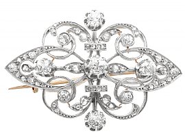 18ct Gold Antique Diamond Brooch for Sale
