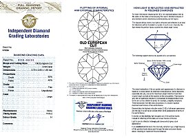 Diamond Brooch in Art Deco Style Certificate 
