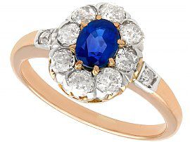 14ct Gold Sapphire and Diamond Ring