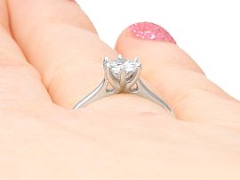 0.63 ct Diamond Solitaire Ring Wearing