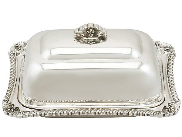 Vintage Silver Butter Dish