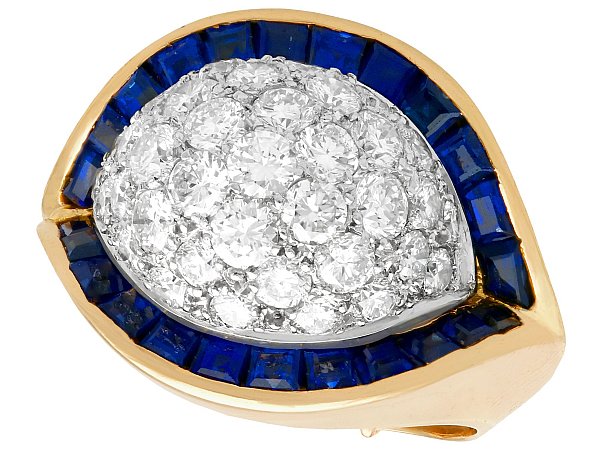 Unusual Sapphire and Diamond Dress Ring 