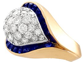 Unusual Sapphire and Diamond Ring 