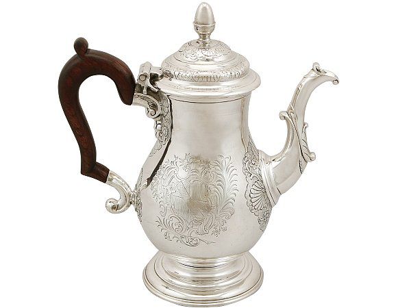 Newcastle Antique Silver Coffee Pot for 
