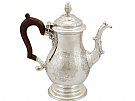 Newcastle Sterling Silver Coffee Pot  - Antique George II (1744)