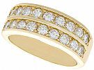 1.88ct Diamond and 18ct Yellow Gold Half Eternity Ring - Vintage French Circa 1990