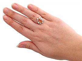 topaz diamond ring on the hand