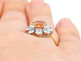 Topaz and Diamond Ring in Yellow Gold