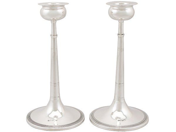Walker and Hall Silver Candlesticks
