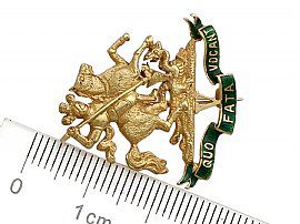 Gold Military Brooch