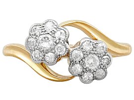 Floral Diamond Twist Ring