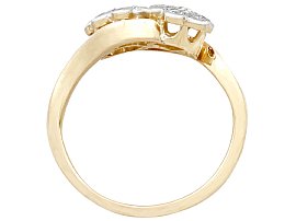 Floral Diamond Twist Engagement Ring