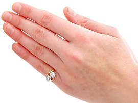 Wearing Floral Diamond Twist Ring