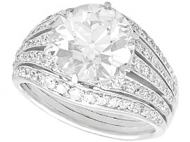 3.98ct Diamond and Platinum Dress Ring - Art Deco - Antique Circa 1925