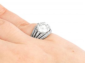 Art Deco Diamond Ring Wearing Side On