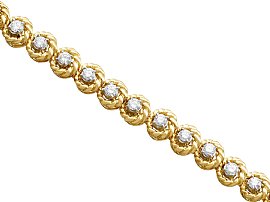 Vintage Italian Diamond and Gold Bracelet