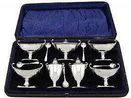 Sterling Silver Condiment Set - Adams Style - Antique George V