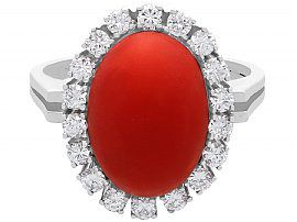 red coral dress ring