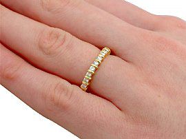 yellow gold diamond eternity ring