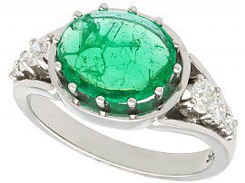 Vintage Emerald Cabochon Ring
