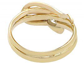 ntique Gold Snake Ring with Diamonds
