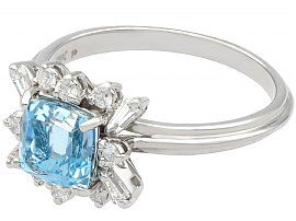 Aquamarine and Diamond Vintage Ring