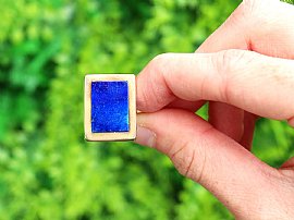 Lapis Lazuli Cufflinks in Gold for Sale outside 