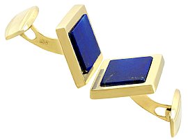 Lapis Lazuli Cufflinks in Gold for Sale 