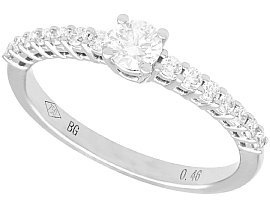 0.46ct Diamond and 18ct White Gold Dress Ring - Contemporary Circa 2000
