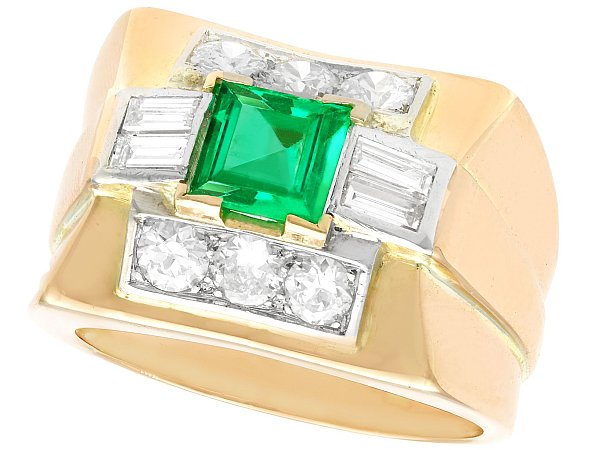 Vintage Emerald Gold Ring