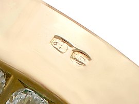 Vintage Emerald Gold Ring hallmarks