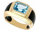3.11ct Topaz and 18ct Yellow Gold Dress Ring - Contemporary French Circa 2000