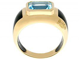 Blue Topaz Ring in Gold