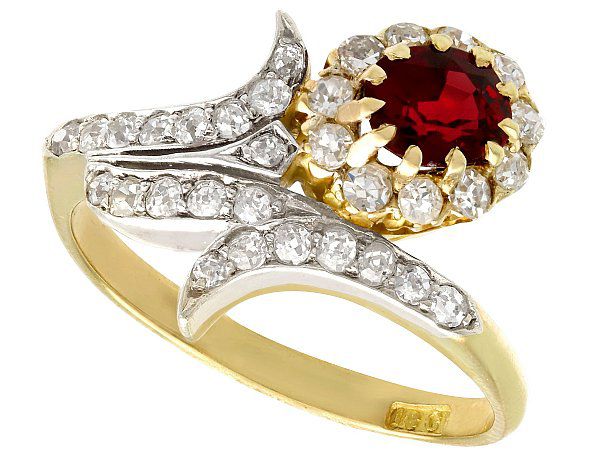 Antiques Atlas  Vintage Ruby And Diamond Cluster Ring