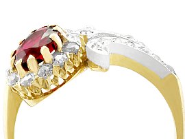 18ct Antique Ruby and Diamond Ring UK