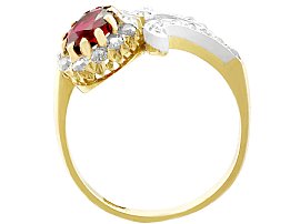 18ct Antique Ruby and Diamond Ring