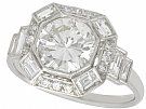 2.58 ct Diamond and Platinum Dress Ring - Art Deco Style - Contemporary