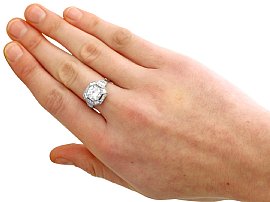 Wearing Art Deco Style Diamond Ring