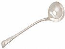 Sterling Silver Hourglass Pattern Soup Ladle - Antique Victorian (1837)