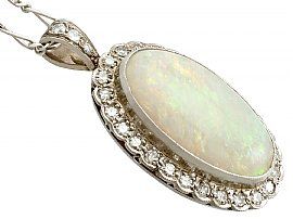 Antique Opal Pendant 3/4 view