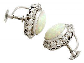 Antique Opal Earrings side view