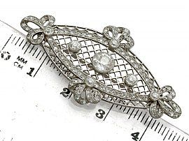 antique diamond and platinum brooch