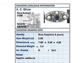 diamond grading card brooch