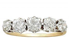 5 Stone Diamond Ring Platinum Set