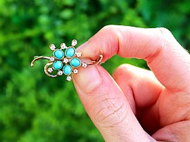 turquoise brooch vintage outside