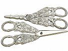 Composite Sterling Silver Grape Shears - Antique George IV