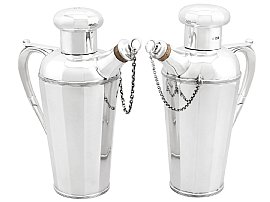 Sterling Silver Cocktail Shakers - Art Deco Style - Antique George V (1930)